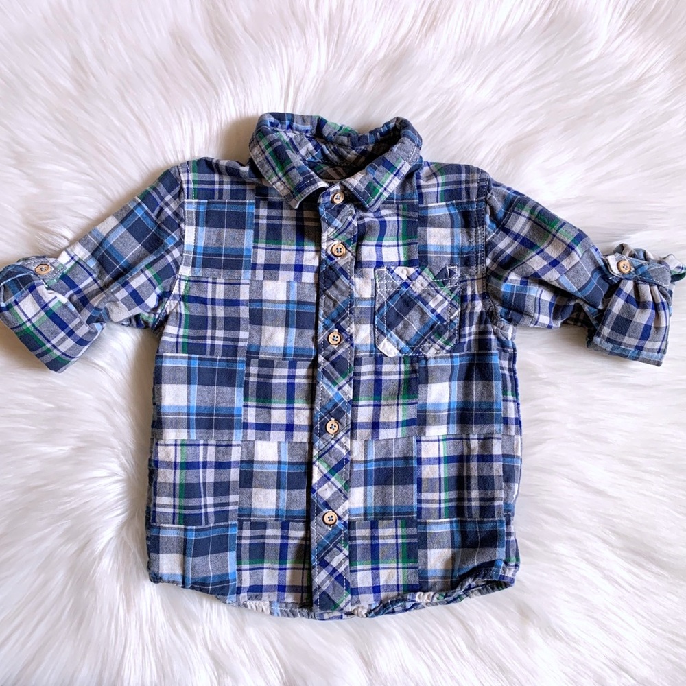 OshKosh Flannel Button Down Collared Shirt